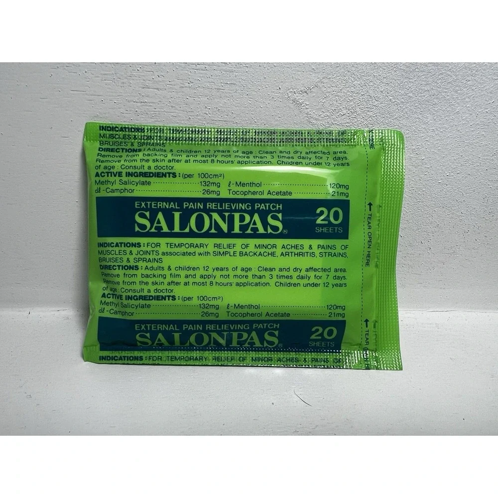 Salonpas Pain Relieving Patch  Lot of 20 Patches Sealed